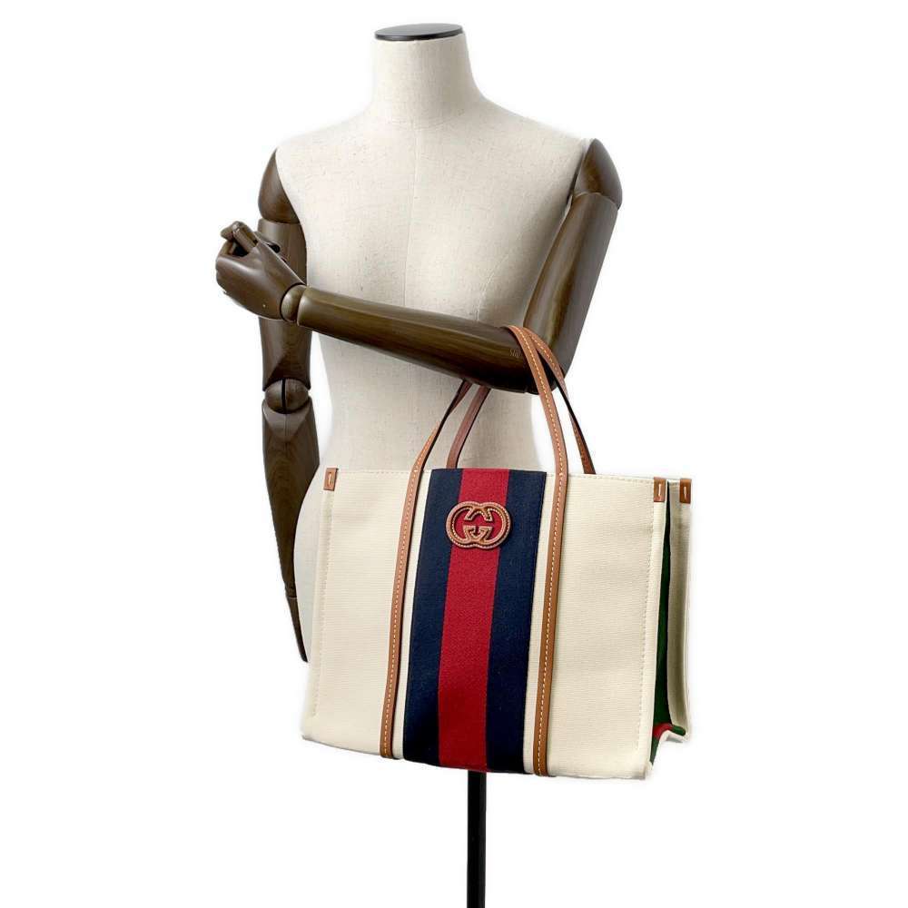 Gucci G Tote Canvas Interlocking Bag - Picture 4 of 14